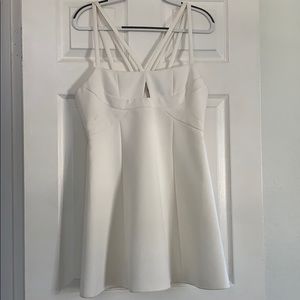 White BCBG cut out mini dress!